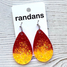 Load image into Gallery viewer, Randans dangle earrings- custom team color glitter dangles
